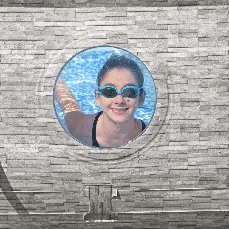 Juego de piscina ovalada Power Steel Swim Vista Series de 4,88 m x 3,05 m x 1,07m