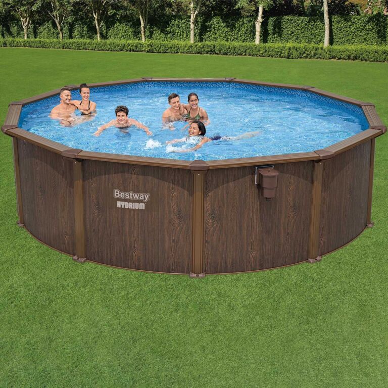 Bestway Hydrium Conjunto de Piscina Desmontable con Pared de Acero Redonda 4,88 m X 1,30 m
