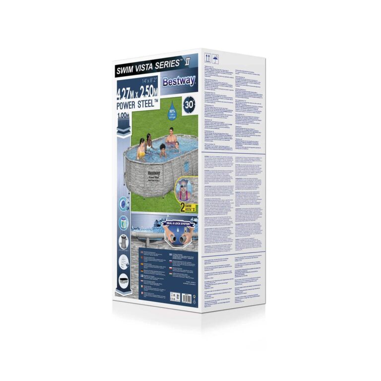 Conjunto de Piscina Desmontable Power Steel Swim Vista Series II Bestway 4.27 m x 2.50 m x 1.00 m