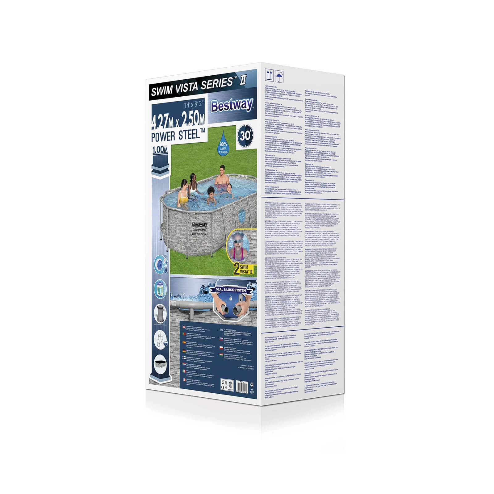 Conjunto de Piscina Desmontable Power Steel Swim Vista Series II Bestway 4.27 m x 2.50 m x 1.00 m Conjunto de Piscina Desmontable Power Steel Swim Vista Series II Bestway 4.27 m x 2.50 m x 1.00 m