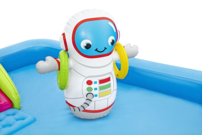 Centro de Juegos Acuáticos Hinchable Infantil Pequeño Astronauta Bestway con Tobogán