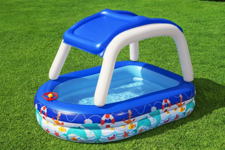 Piscina familiar inflable Capitán marino de Bestway con sombrilla UV Careful
