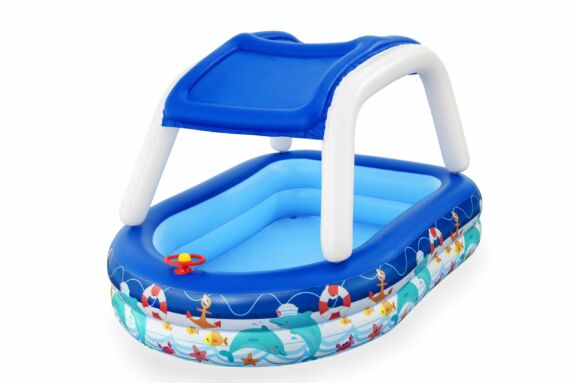 Piscina familiar inflable Capitán marino de Bestway con sombrilla UV Careful