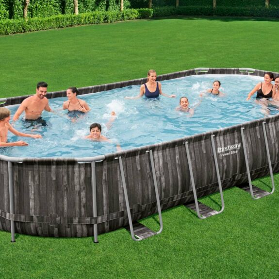 Piscina desmontable oval Bestway Power Steel 7,32x3,66x1,22m con depuradora de arena