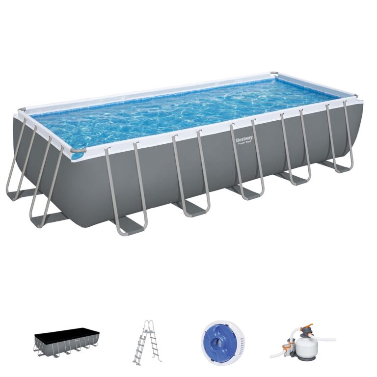 Juego de piscina desmontable Bestway Power Steel de 6,40 m x 2,74 m x 1,32 m