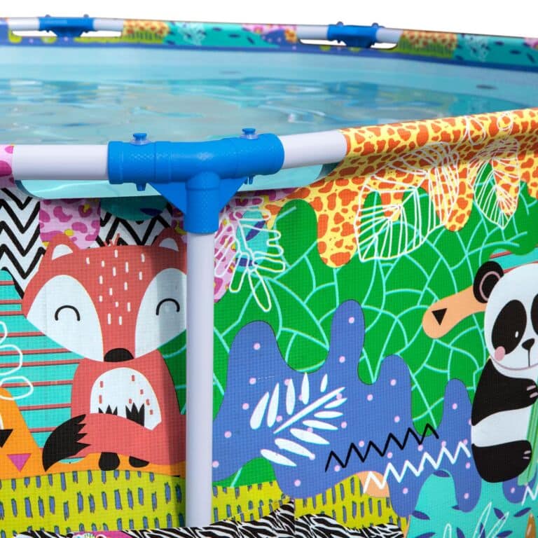 Set de piscina desmontable Bestway Steel Pro diseño animales  2.74 m x 66 cm