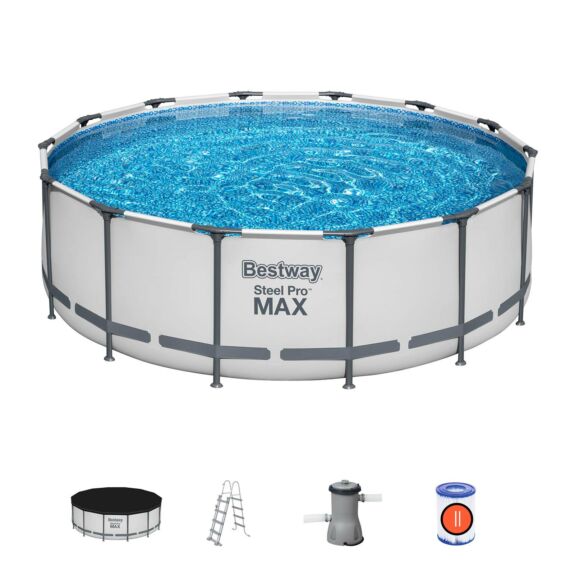 Set de piscina sobre el suelo Bestway Steel Pro MAX redonda 4.27 m x 1.22 m