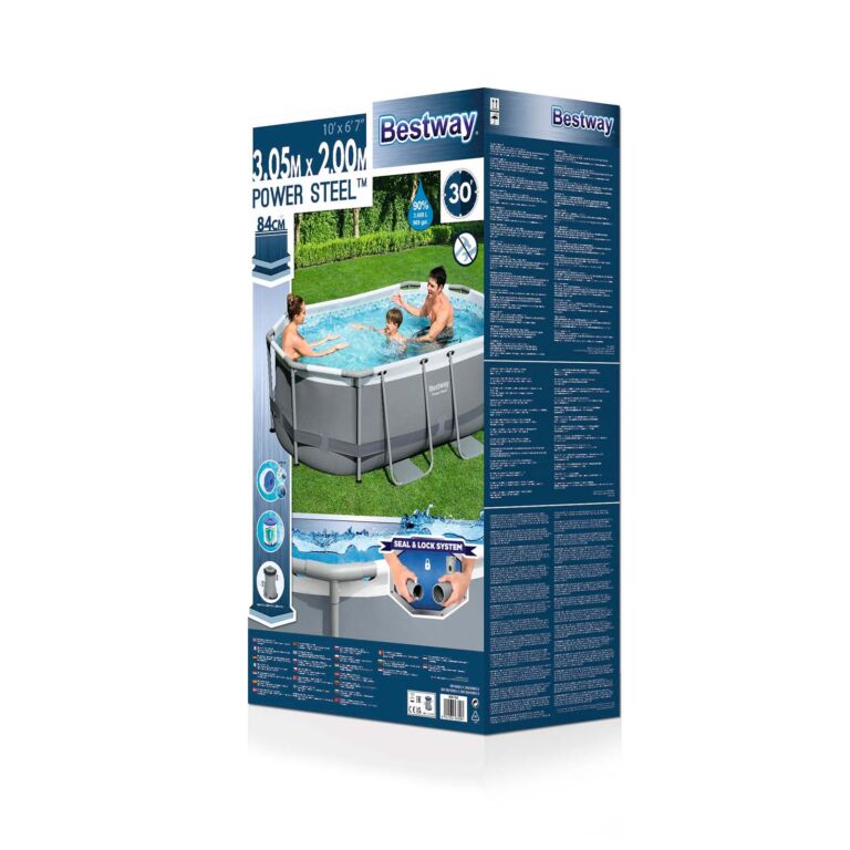 Set de piscina Bestway Power Steel  3.05 m x 2.00 m x 84 cm