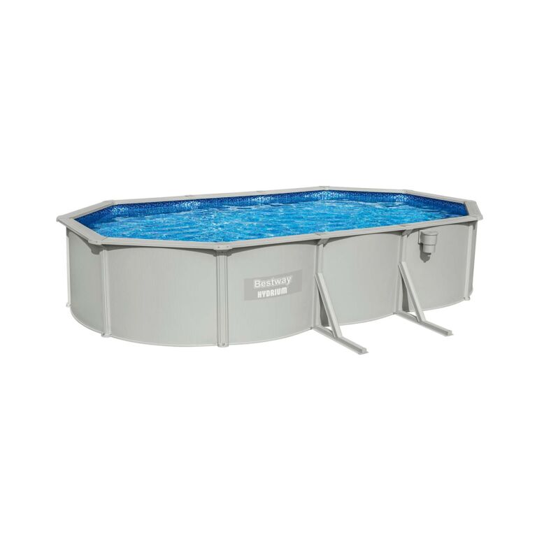 Conjunto de piscina sobre superficie con pared de acero Hydrium de Bestway de 6.10 m x 3.60 m x 1.20 m