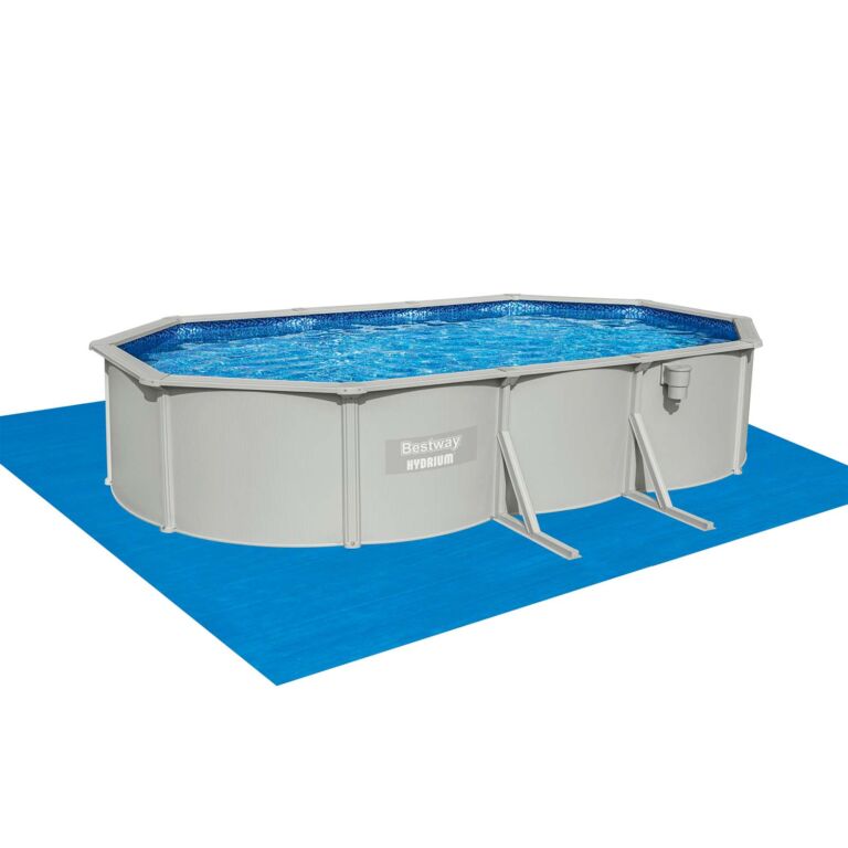 Conjunto de piscina sobre superficie con pared de acero Hydrium de Bestway de 6.10 m x 3.60 m x 1.20 m