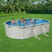 Conjunto de piscina sobre superficie con pared de acero Hydrium de Bestway de 6.10 m x 3.60 m x 1.20 m