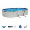 Conjunto de piscina sobre superficie con pared de acero Hydrium de Bestway de 6.10 m x 3.60 m x 1.20 m