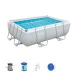 Piscina elevada Steel Pro de Bestway de 2.59 m x 1.70 m x 61 cm.