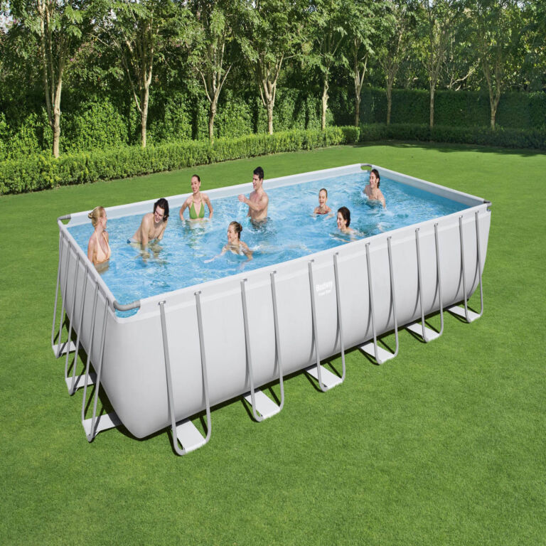 Conjunto de piscina sobre superficie Power Steel de Bestway de 7.32 m x 3.66 m x 1.32 m con depuradora de cartucho
