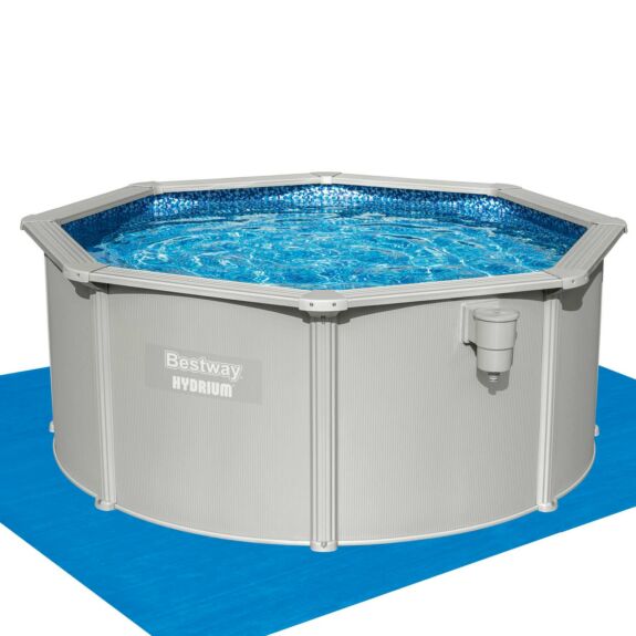 Bestway Hydrium Conjunto de Piscina Desmontable de Pared de Acero Redonda 3.00 m x 1.20 m