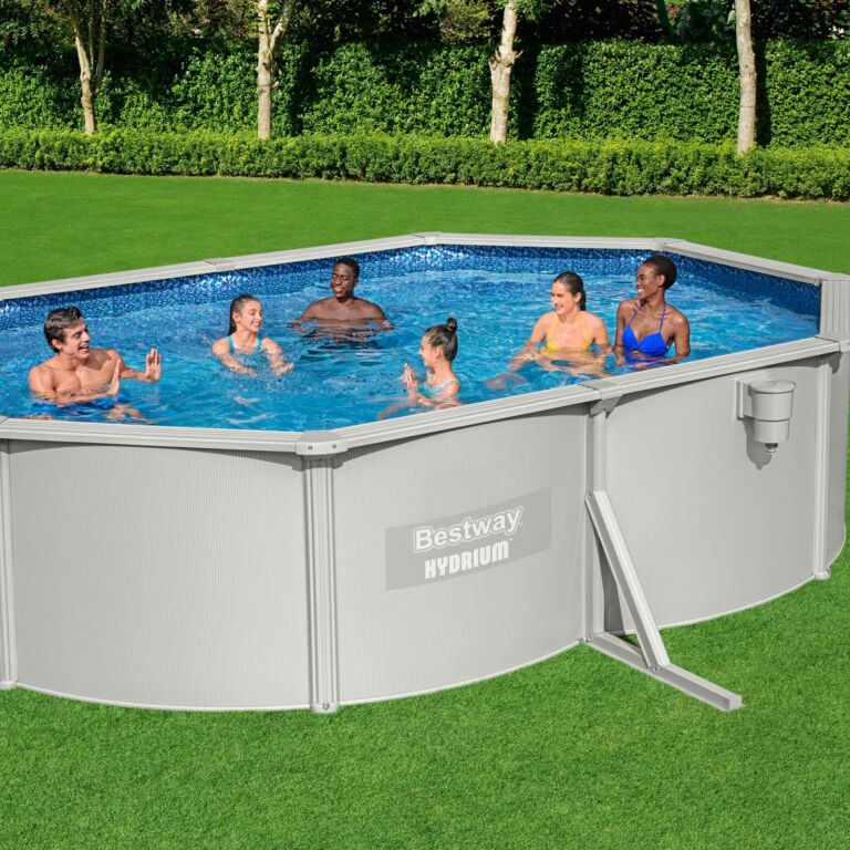 Conjunto de piscina sobre superficie con pared de acero Hydrium de Bestway de 5.00 m x 3.60 m x 1.20 m