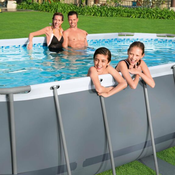 Conjunto de piscina sobre superficie Power Steel de Bestway de 4,27 m x 2,50 m x 1,00 m