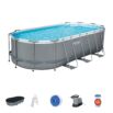 Conjunto de piscina sobre superficie Power Steel de Bestway de 5.49 m x 2.74 m x 1.22 m