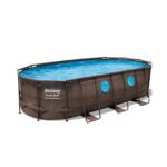 Conjunto de piscina sobre superficie Power Steel de Bestway de 5.49 m x 2.74 m x 1.22 m