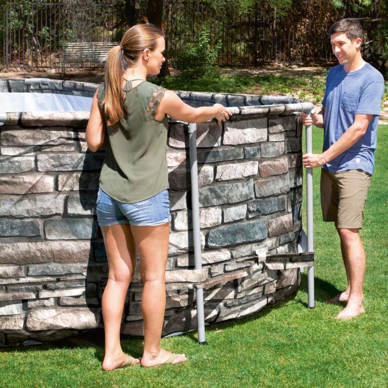 Conjunto de piscina sobre superficie Power Steel 610 X 366 X 122 CM Comfort Jet Series de Bestway