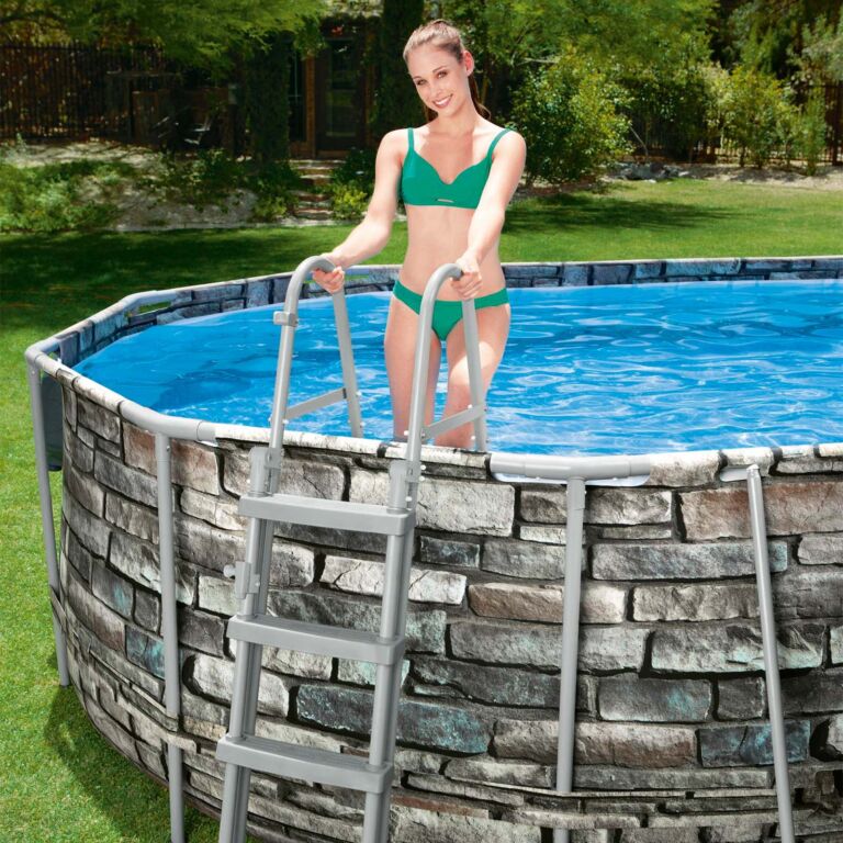 Conjunto de piscina sobre superficie Power Steel 610 X 366 X 122 CM Comfort Jet Series de Bestway