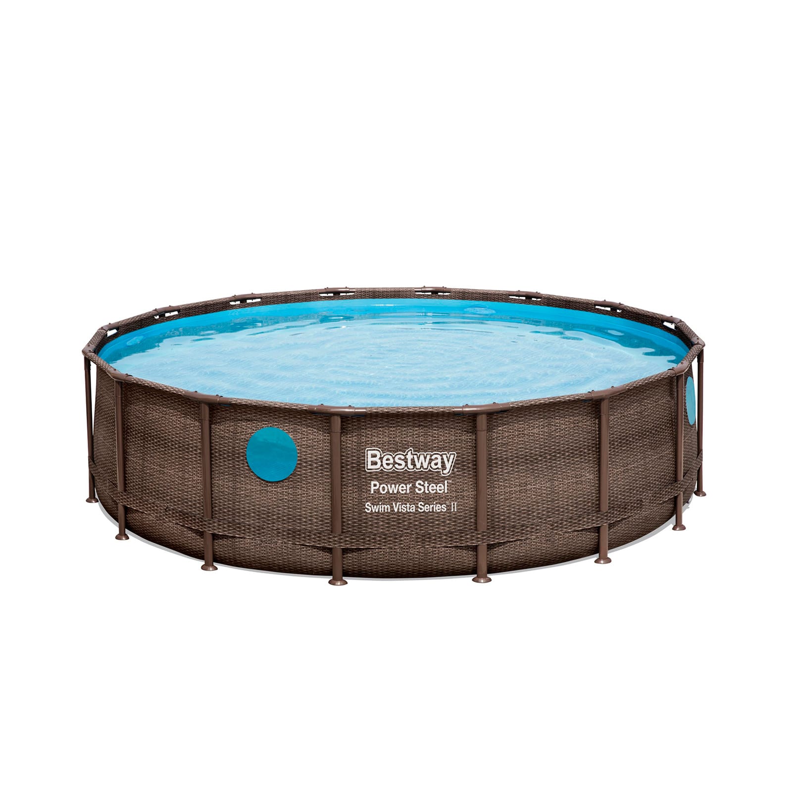 Conjunto de piscina sobre superficie Power Steel Swim Vista Series II de 4.88 m x 1.22 m de Bestway