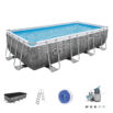 Conjunto de piscina sobre superficie Power Steel de 5.49 m x 2.74 m x 1.22 m con depuradora de arena