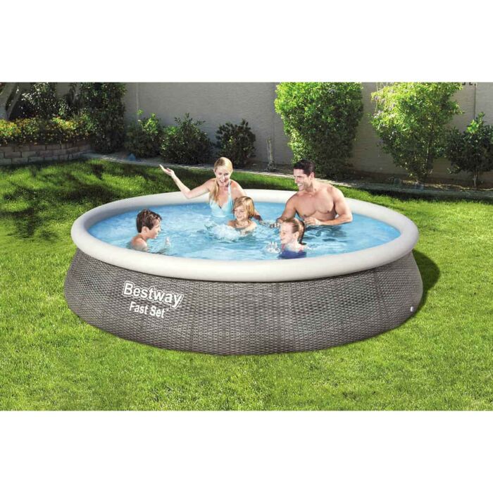 Conjunto de piscina inflable circular de 3.96 m x 84 cm Fast Set de Bestway