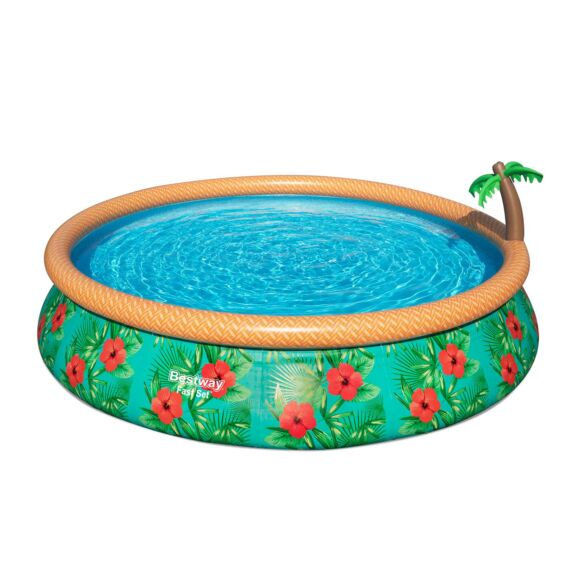 Piscina Hinchable Fast Set Bestway Paradise Palms 457x84 cm con depuradora Cartucho 2.006 L/H