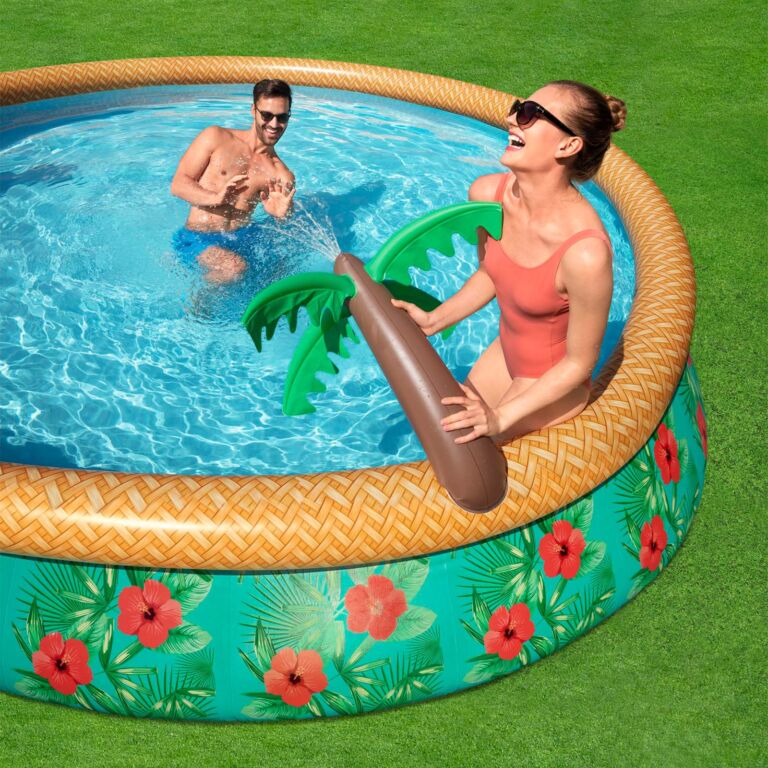 Piscina Hinchable Fast Set Bestway Paradise Palms 457x84 cm con depuradora Cartucho 2.006 L/H