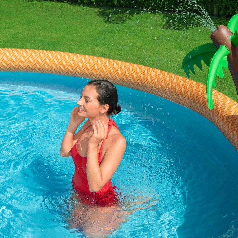 Piscina Hinchable Fast Set Bestway Paradise Palms 457x84 cm con depuradora Cartucho 2.006 L/H