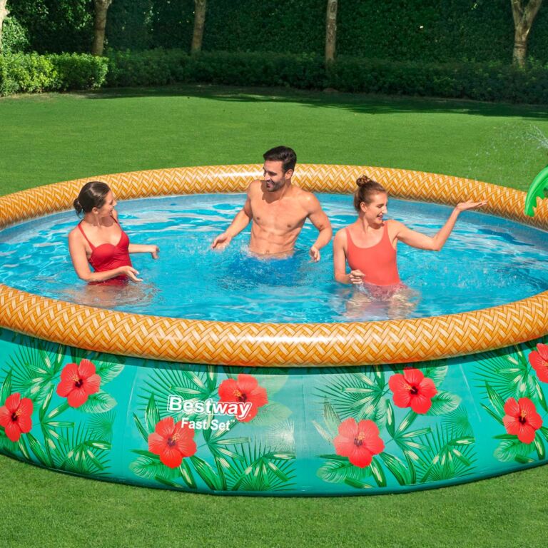 Piscina Hinchable Fast Set Bestway Paradise Palms 457x84 cm con depuradora Cartucho 2.006 L/H