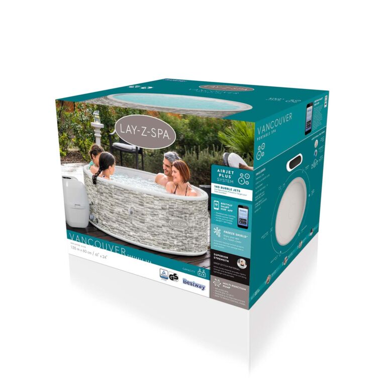 Spa Hinchable Bestway Lay-Z-Spa Vancouver Para 3-5 personas Redondo 155x60 cm
