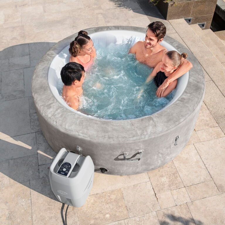 Bañera de Hidromasaje Hinchable Lay-Z-Spa Zurich AirJet con Cubierta EnergySense 2-4 Personas