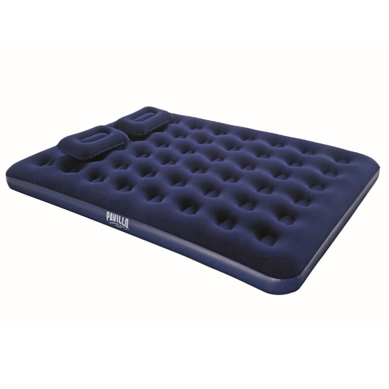 Colchón inflable con almohada y bomba 203x152x22 cm