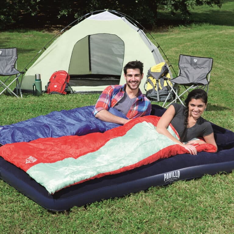 Colchón inflable con almohada y bomba 203x152x22 cm