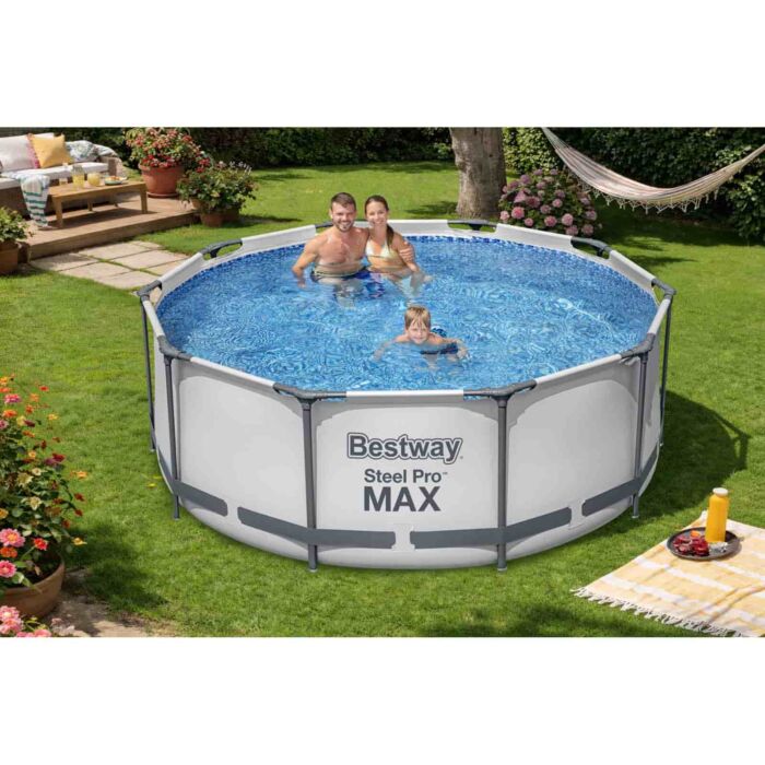 Bestway Steel Pro MAX redonda 305x100 cm - Conjunto de Piscina Desmontable