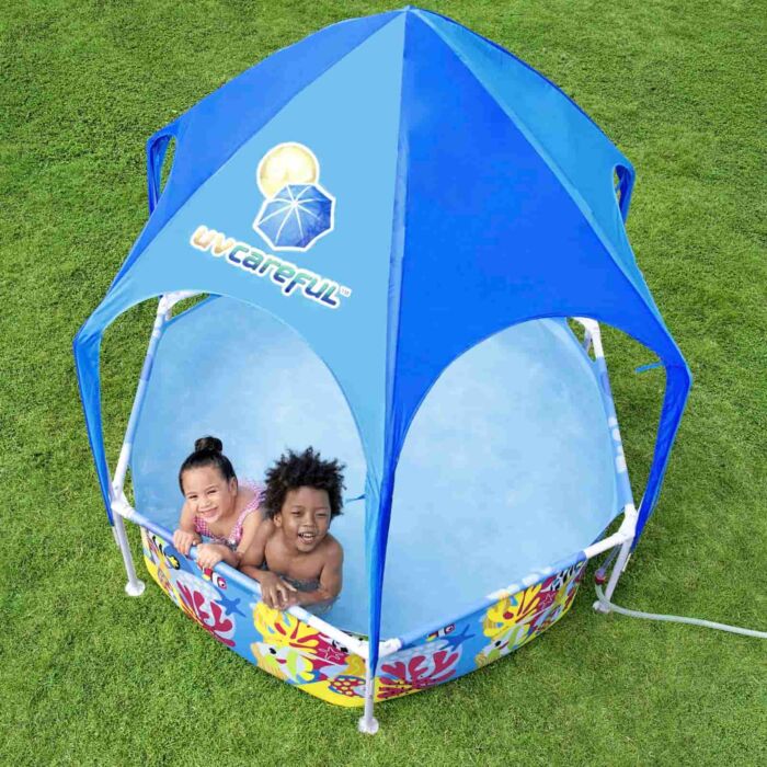 Bestway Steel Pro UV Careful Splash-in-Shade Piscina Desmontable Redonda 1.83 m x 51 cm