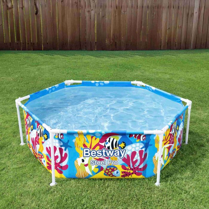 Bestway Steel Pro UV Careful Splash-in-Shade Piscina Desmontable Redonda 1.83 m x 51 cm