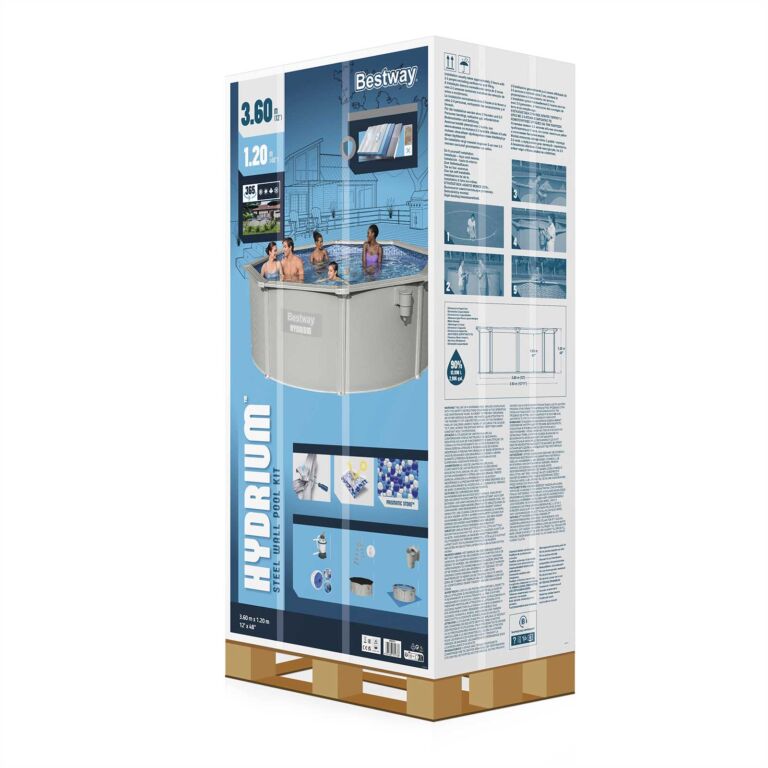 Conjunto de Piscina Desmontable con Pared de Acero Redonda Hydrium de Bestway 3,60m x 1,20m