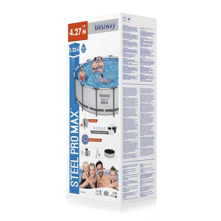 Bestway Steel Pro MAX Conjunto de Piscina Desmontable Redonda 4,27m x 1,22m