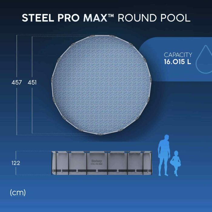 Piscina Desmontable Steel Pro MAX Bestway 4,57 m x 1,22 m