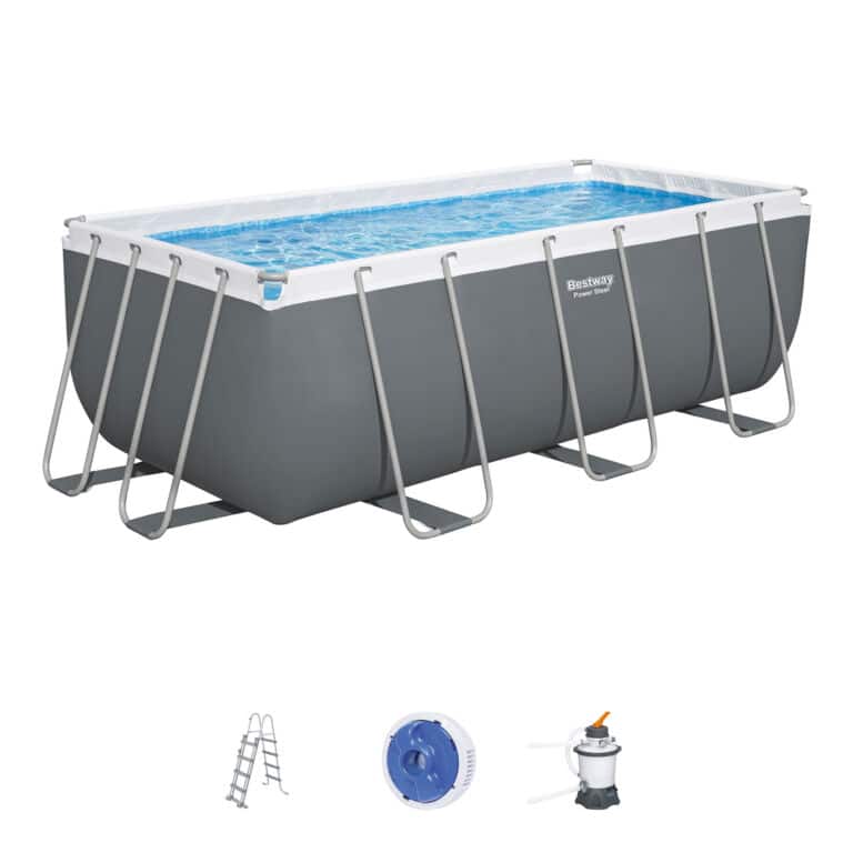 Conjunto de Piscina Desmontable Bestway Power Steel  4,12 m x 2,01 m x 1,22 m