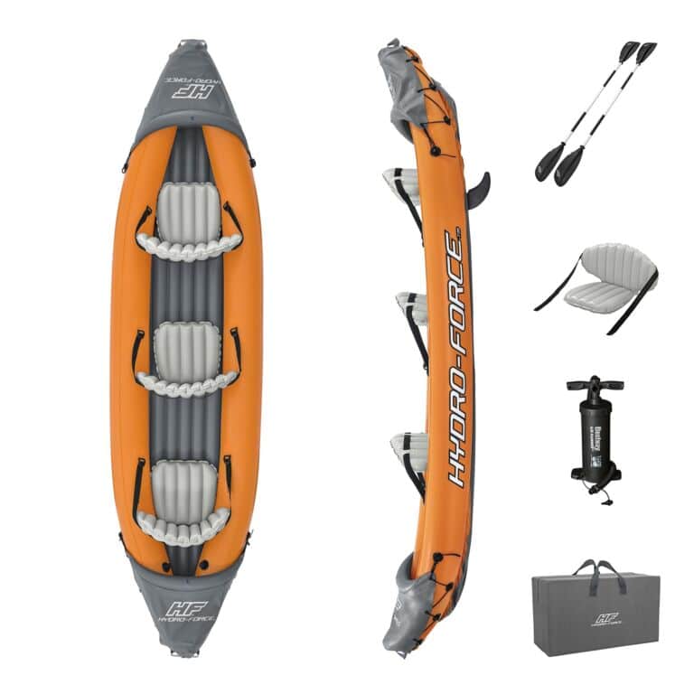 Juego de kayak hinchable Hydro-Force Rapid X3 de 3,81 m