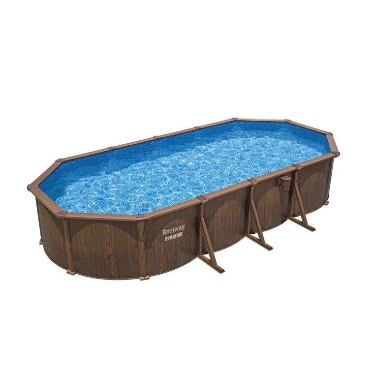 Conjunto de Piscina Desmontable Ovalada de Pared de Acero Hydrium de Bestway 7,30 m x 3,60 m x 1,30 m