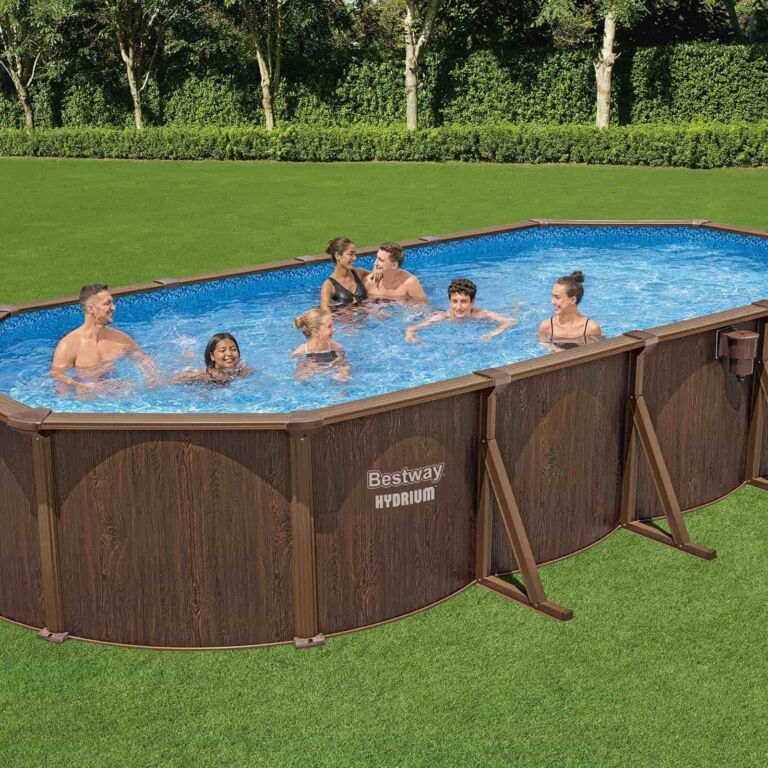 Conjunto de Piscina Desmontable Ovalada de Pared de Acero Hydrium de Bestway 7,30 m x 3,60 m x 1,30 m