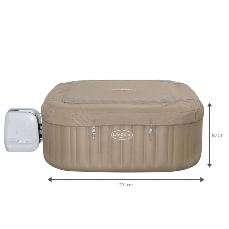 Spa Hinchable Bestway Lay-Z-Spa Palma HydroJet 5-7 Personas Cuadrado 201x201x80 cm