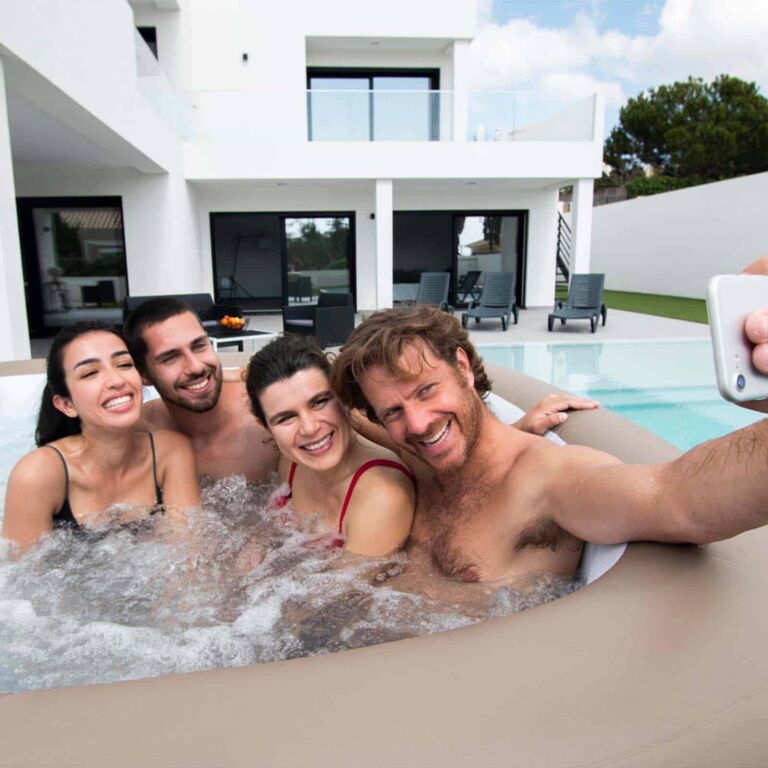 Spa Hinchable Bestway Lay-Z-Spa Palma HydroJet 5-7 Personas Cuadrado 201x201x80 cm