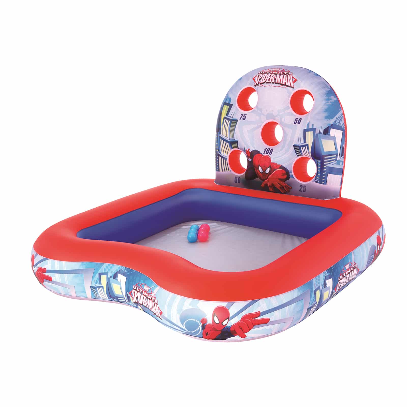 Piscina Hinchable Infantil de Juegos Bestway Spiderman 155x155x99 cm