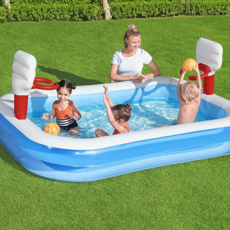 Piscina Hinchable Infantil con Canastas Baloncesto Bestway Basketball